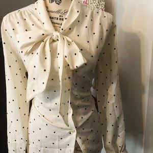 Vintage Big Bow Blouse